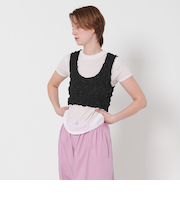 ＜AEWEN MATOPH＞シャーリング ノースリーブ ブラウス