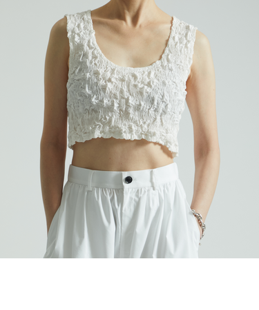 ＜AEWEN MATOPH＞シャーリング ノースリーブ ブラウス