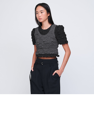 ＜AEWEN MATOPH＞シャーリング ノースリーブ ブラウス