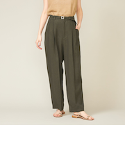 ＜conte＞ペーパー ベルテッド タックパンツ