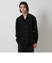 LIBECO バンドカラーシャツ