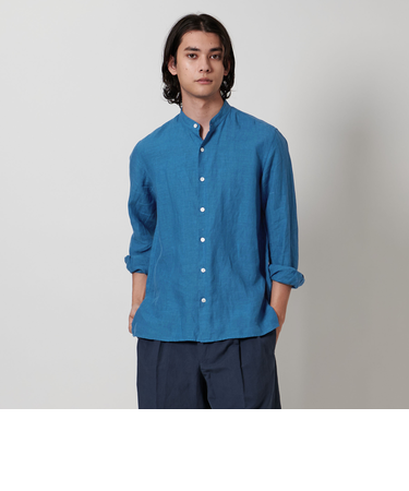 LIBECO バンドカラーシャツ