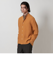 LIBECO バンドカラーシャツ