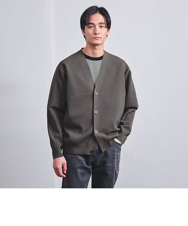 4シーズンズ ミラノリブ カーディガン ーウォッシャブルー