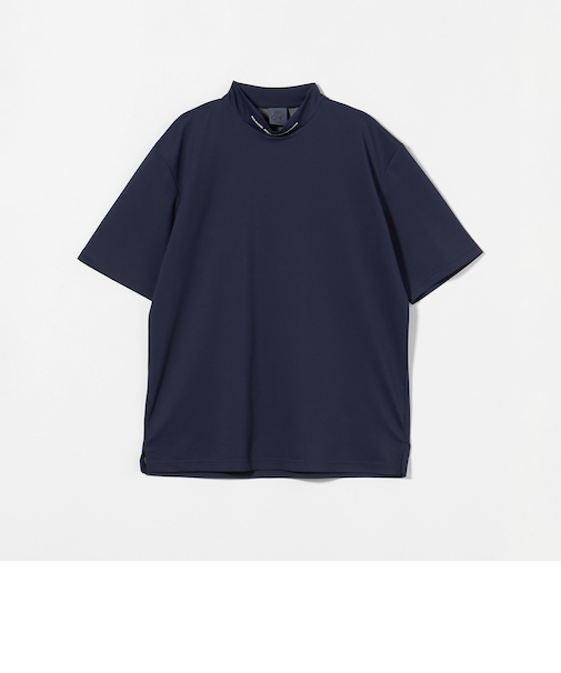 メンズ ロゴ ワイド ハイネック ポロシャツー吸水速乾ー