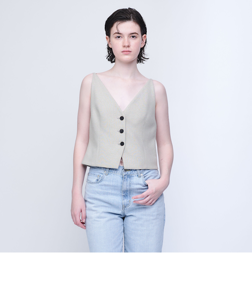 ＜AEWEN MATOPH＞シルク シャンブレー キャミソール ベスト