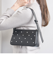イミテーションパール ドット ワンショルダーバッグ
