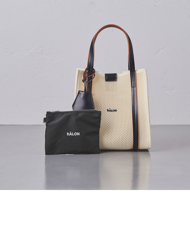 ＜hALON＞ スクエア メッシュ トートバッグ Sサイズ