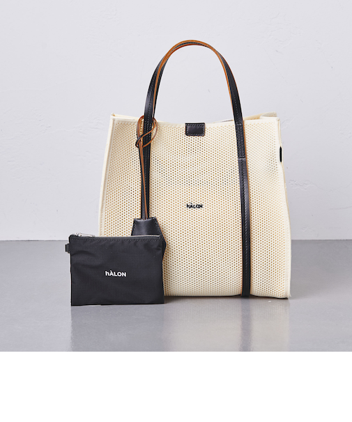 ＜hALON＞ スクエア メッシュ トートバッグ Mサイズ
