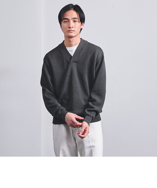 ペーパーヤーン Vネック ニット