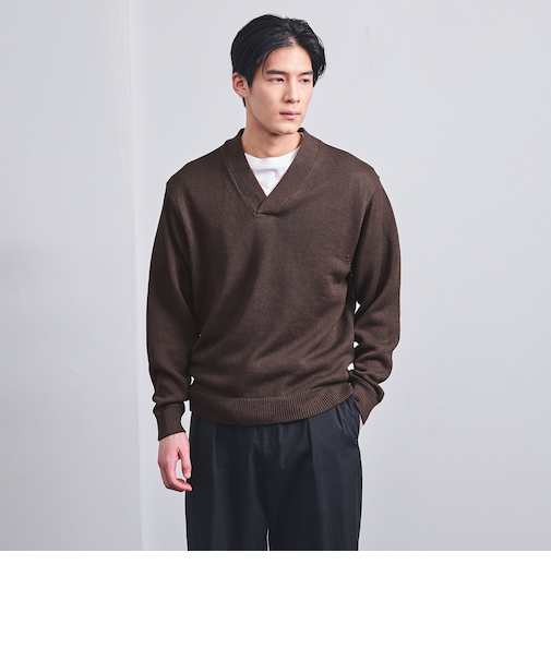 ペーパーヤーン Vネック ニット