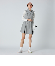 ロゴテープ ノースリーブ ワンピース