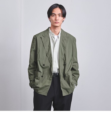 ダントツ撥水 オーディナリー ナイロン ４ボタン ダブル ジャケット