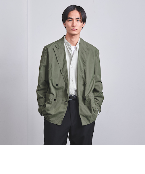 ダントツ撥水 オーディナリー ナイロン ４ボタン ダブル ジャケット