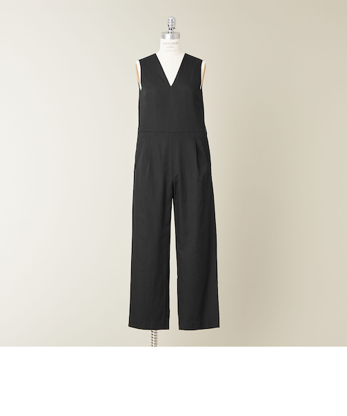 ＜conte＞サテン ノースリーブ オールインワン