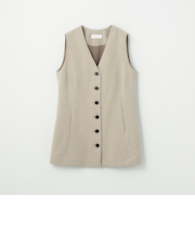 ＜EMMEL REFINES＞EM リネンライク Vネック ジレ