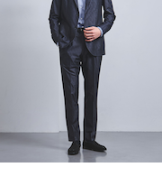 デニムジャージ サイドシャーリング 1プリーツ パンツ