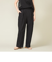 ＜conte＞エンブロイダリー レース タックパンツ