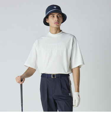 【別注】＜TaylorMade×UNITED ARROWS＞ ユニセックス メッセージ モックネック ポロシャツ