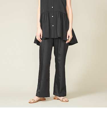 <conte>サテン イージーパンツ