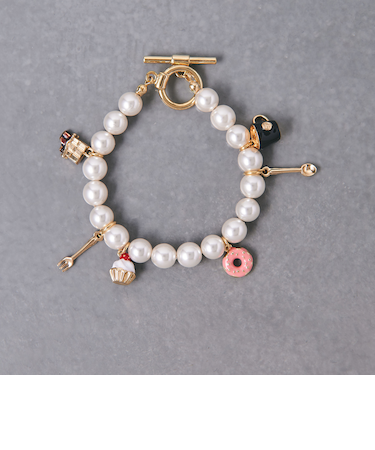 チャーム イミテーションパール ブレスレット
