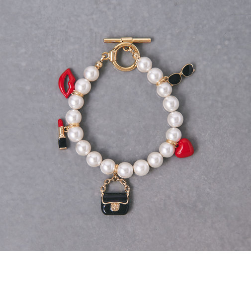 チャーム イミテーションパール ブレスレット