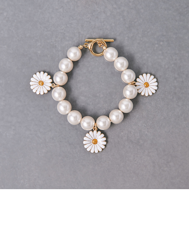 チャーム イミテーションパール ブレスレット