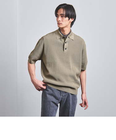 バーズアイ ニット ポロシャツ