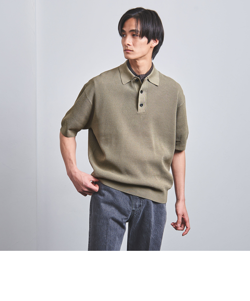 バーズアイ ニット ポロシャツ