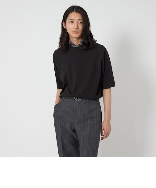 クレープ コットン ニット Tシャツ