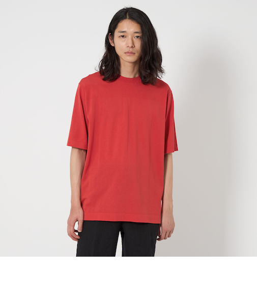 クレープ コットン ニット Tシャツ