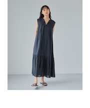 ＜EMMEL REFINES＞EM RA/TEN タックギャザー 2WAY ワンピース