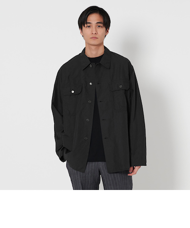 ブラック ユーティリティ オーバーシャツ