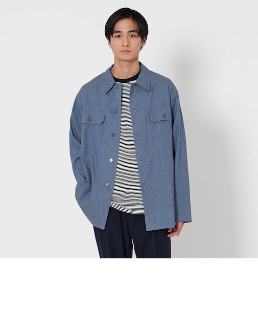 ボイル シャンブレー ユーティリティ シャツ