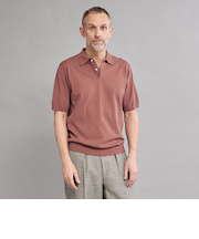 ＜SOVEREIGN＞ ハイツイスト コットン ニットポロシャツ