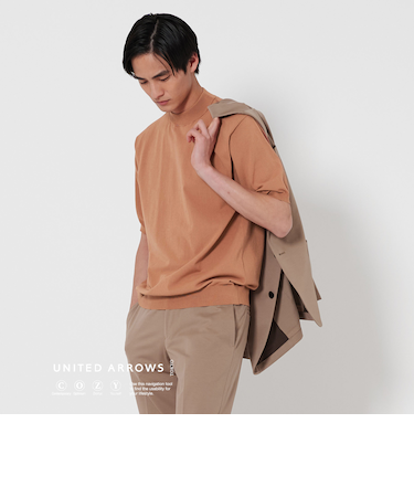 ショートスリーブ モックネックニット UA COZY ーウォッシャブル・抗菌防臭ー