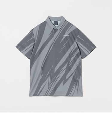 メンズ プリント ポロシャツ-吸水速乾-