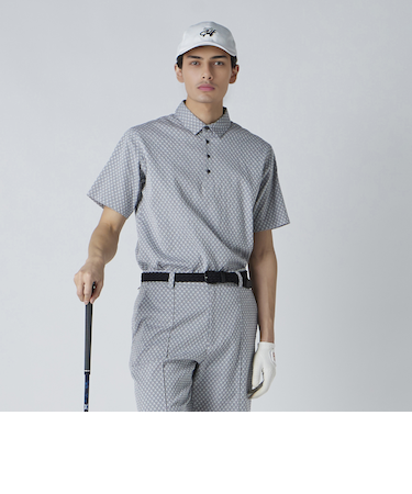 メンズ ジャガード ポロシャツ