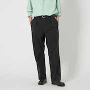 ツイル ピーチスキン 2プリーツ チノパンツ