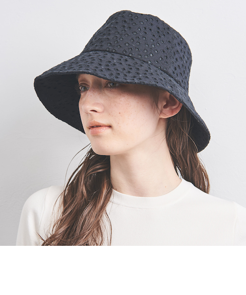 コットンレース  ハット UV