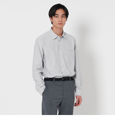 タイプライタージャージ ストライプ セミワイドカラー シャツ COMFORT EASY―MODEL―抗菌防臭―