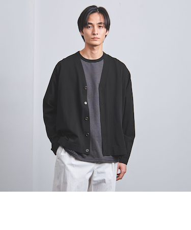 クレープ コットン カーディガン