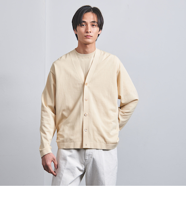 クレープ コットン カーディガン