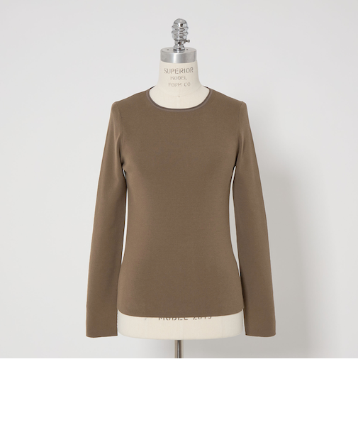 ＜conte＞フルニードル クルーネックニット