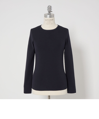 ＜conte＞フルニードル クルーネックニット