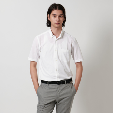 シアサッカー ジャージ ボタンダウンシャツ COMFORT EASY-MODEL -抗菌防臭-