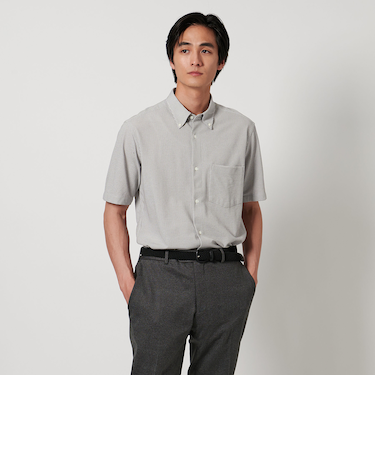 シアサッカー ジャージ ボタンダウンシャツ COMFORT EASY-MODEL -抗菌防臭-