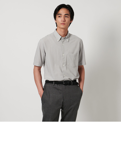 シアサッカー ジャージ ボタンダウンシャツ COMFORT EASY-MODEL -抗菌防臭-