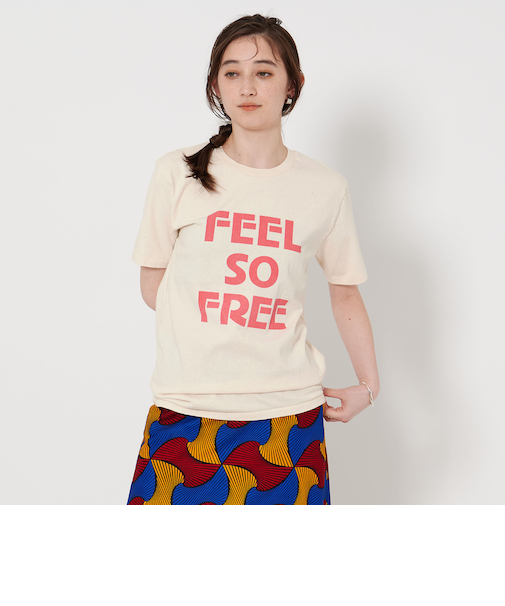 【別注】<MIXTA>FEEL FREE Tシャツ NATURAL