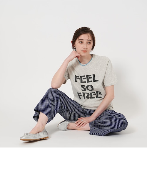 別注】＜MIXTA＞FEEL FREE Tシャツ LT.GRAY｜ユナイテッドアローズ